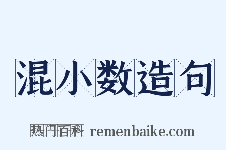 混小数造句是什么意思的图片